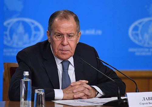 Ngoại trưởng Sergei Lavrov tại cuộc họp báo. Ảnh: Sputnik.
