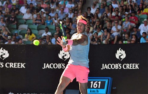 Rafael Nadal vẫn chưa thua set nào tại  Australian Open 2018. Ảnh: express.co.uk