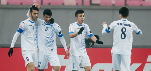 Các cầu thủ Uzbekistan tạo nên cơn địa chấn ở giải U23 châu Á. Ảnh: AFC