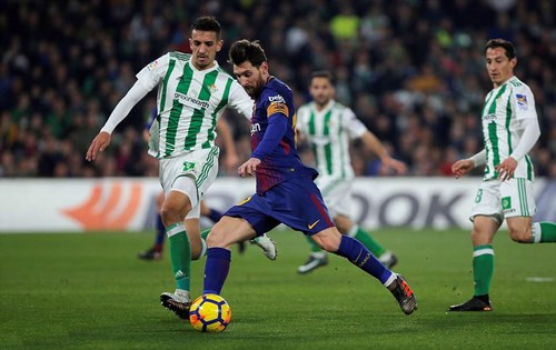 Messi đóng góp 2 bàn trong chiến thắng hủy diệt của Barca. Ảnh: Dailymail