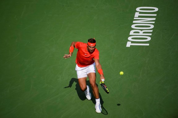 Nadal thi đấu áp đảo trước đối thủ người Hy Lạp. Ảnh: twitter.com/rogerscup