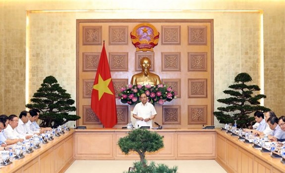 Thủ tướng Nguyễn Xuân Phúc phát biểu tại buổi làm việc. Ảnh: TTXVN.