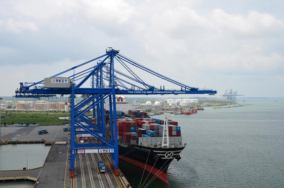Cảng Cái Mép-Thị Vải, một cảng hiện đại của Tổng công ty Tân Cảng Sài Gòn.
