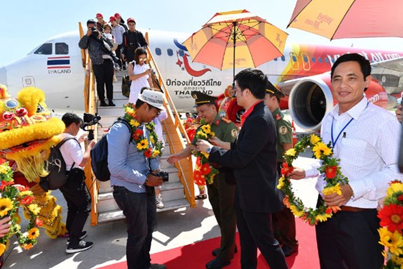 Chào đón hành khách trên chuyến bay Bangkok - Đà Nẵng.