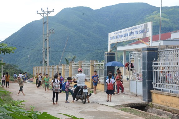 Trường học trên bản tái định cư Seo Hai, xã Kan Hồ (Mường Tè, Lai Châu).