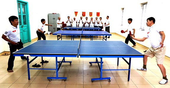 Một ngày luyện tập của Tổ bóng bàn Kim Quan.