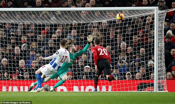 Các vị khách Brighton có bàn thắng duy nhất ở phút 72 do công của Grob. Ảnh: Reuters