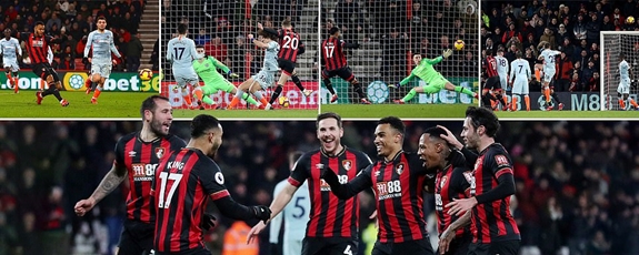 Bournemouth nhấn chìm Chelsea với 4 bàn thắng. Ảnh: Dailymail