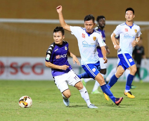 Với ngôi sao Quang Hải trong đội hình, Hà Nội FC rất tự tin bảo vệ thành công ngôi vô địch V.League. Ảnh: bongdaplus.vn