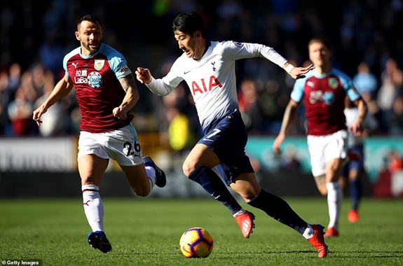 Son Heung-min thi đấu mờ nhạt trước Burnley. Ảnh: Getty