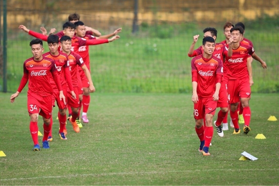 U.23 Việt Nam tập luyện nghiêm túc cho vòng loại U.23 châu Á 2020.