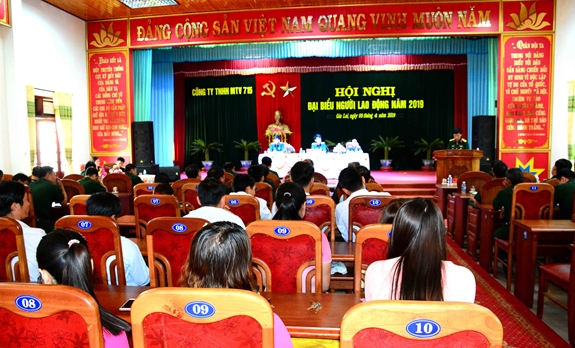 Quang cảnh Hội nghị đại biểu người lao động Công ty 715.