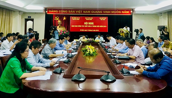 Quang cảnh Hội nghị giao ban công tác xuất bản 6 tháng đầu năm 2019.
