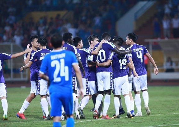 Hà Nội FC đã có một chiến thắng kịch tính. Ảnh: vietnamnet.