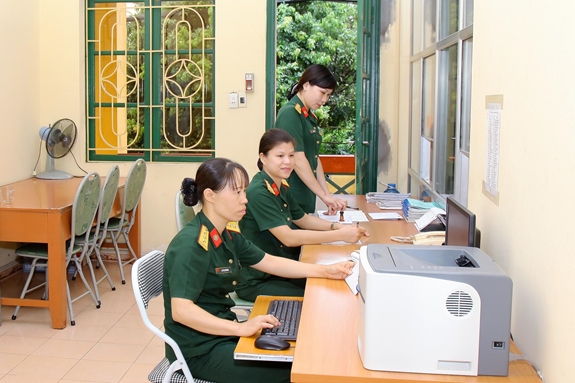 Một ca trực của hội viên Hội Phụ nữ cơ sở Lữ đoàn 603.