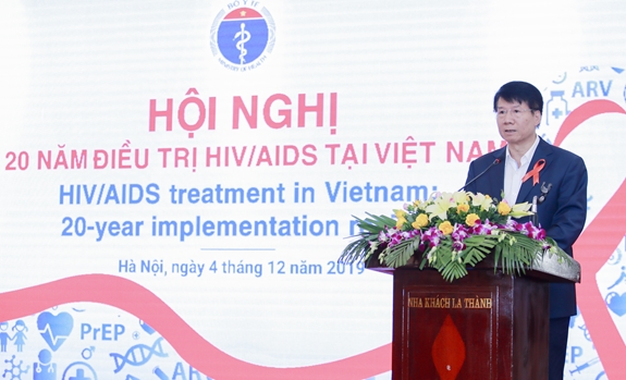Thứ trưởng Bộ Y tế Trương Quốc Cường phát biểu tại hội nghị.