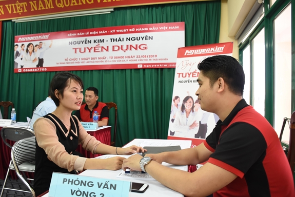 Công ty Cổ phần Thương mại Nguyễn Kim tuyển dụng nhân sự tại Trung tâm Dịch vụ việc làm tỉnh Thái Nguyên.
