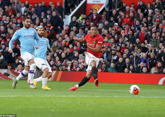 Marrtial mở tỷ số cho Man Utd. Ảnh: Dailymail