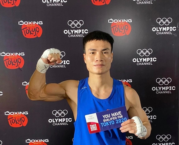 Võ sĩ Văn Đương đã có vé dự Olympic Tokyo 2020. Ảnh: NAM TRUNG.