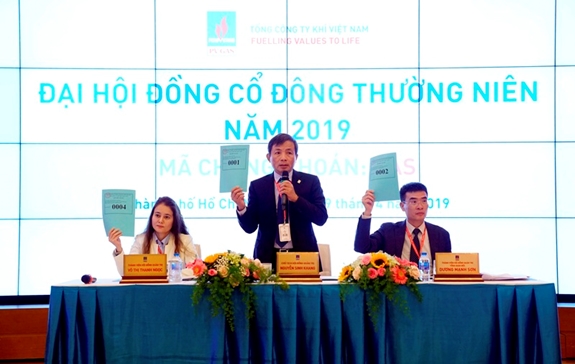 Lãnh đạo Hội đồng quản trị  PV GAS điều hành cuộc họp Đại hội đồng cổ đông PV GAS 2019