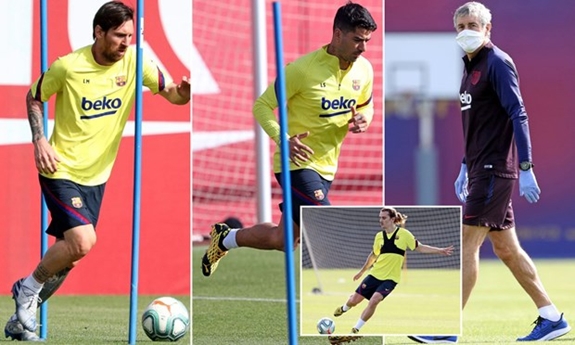Nhiều đội bóng ở La Liga đã hội quân và tổ chức luyện tập cá nhân cho các cầu thủ. Ảnh: Dailymail.