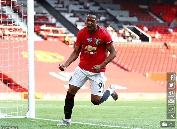 Martial lập hat-trick cho Man Utd. Ảnh: Getty