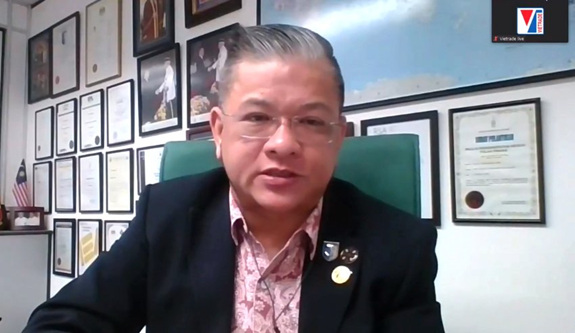 Ông Chang Kah Loon, Chủ tịch Hội Logistics Malaysia phát biểu tại hội nghị.