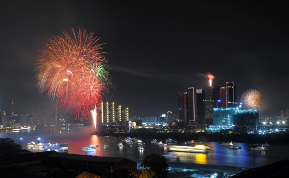 Tết Dương lịch 2021, TP Hồ Chí Minh có 4 điểm bắn pháo hoa.