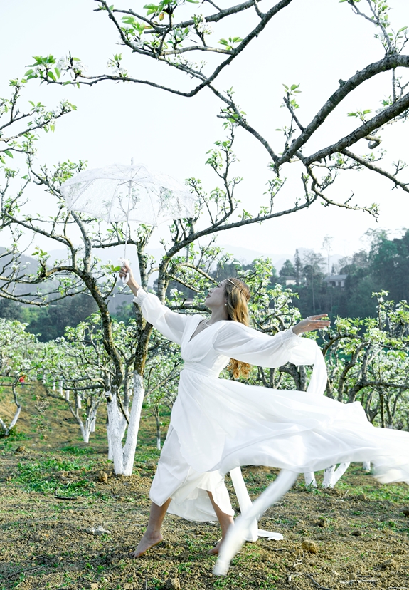 Trắng tinh khôi mùa hoa lê Bắc Hà