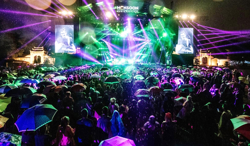 Lễ hội Âm nhạc quốc tế “Gió mùa” - Monsoon Music Festival 2019 tại Khu di tích Hoàng thành Thăng Long. Ảnh: hanoimoi.com.vn